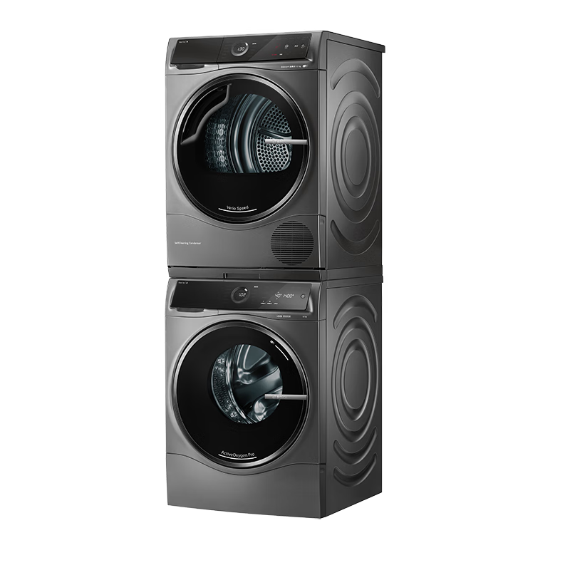 博世(BOSCH)WQC355D10W+WGC554C10W 6系净御系列 10KG活氧洗烘套装空气洗洗衣机烘干机高清大图