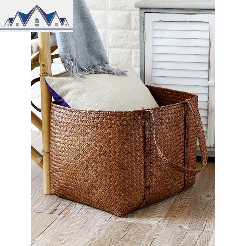 KENS浴室大号脏衣提篮洗衣篓编织手提袋 北欧创意家居编收纳篮 三维工匠高清大图