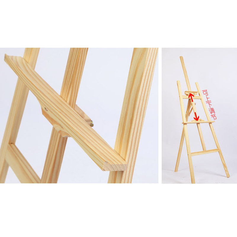 卡里鳄木骨架画架实木制作画架可折叠伸缩画架便携式三角画架美术素描