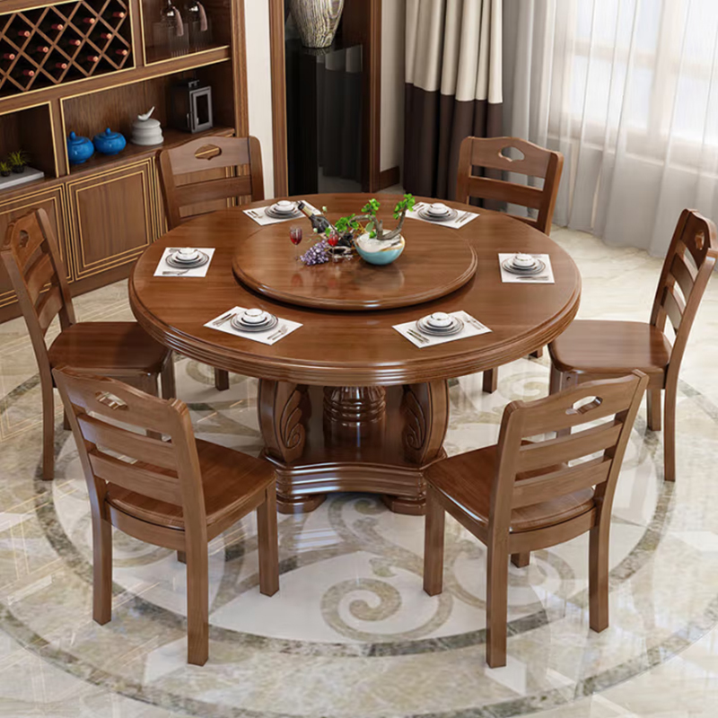 合祥源 餐桌组合配十二椅 含转盘 1800*1800*720mm QX-CZ17 单位:套高清大图