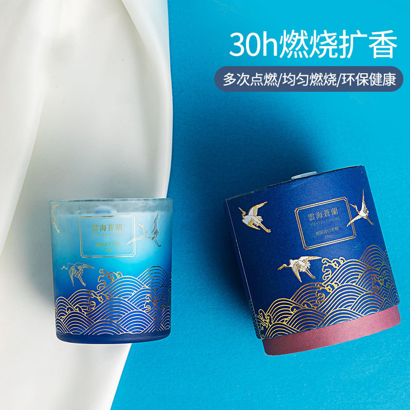 名创优品(miniso) 故宫宫廷系列香薰蜡烛无烟香氛杯浪漫礼物(瑶岛仙花)