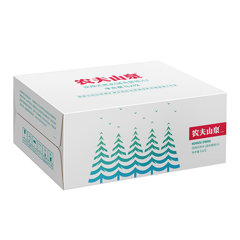 农夫山泉饮用天然水(适合婴幼儿)1L*12瓶*4箱装