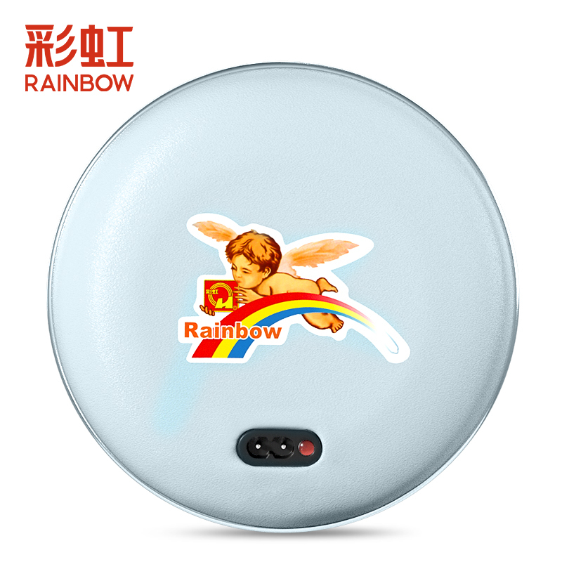 彩虹(RAINBOW) 暖手宝 充电式 暖饼暖手器电暖宝 大号天蓝色直径约19.2cm
