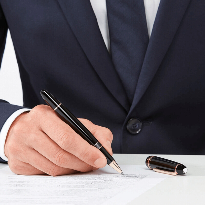 海外直邮montblanc万宝龙系列宝珠笔162玫瑰金纪念款签字笔112672