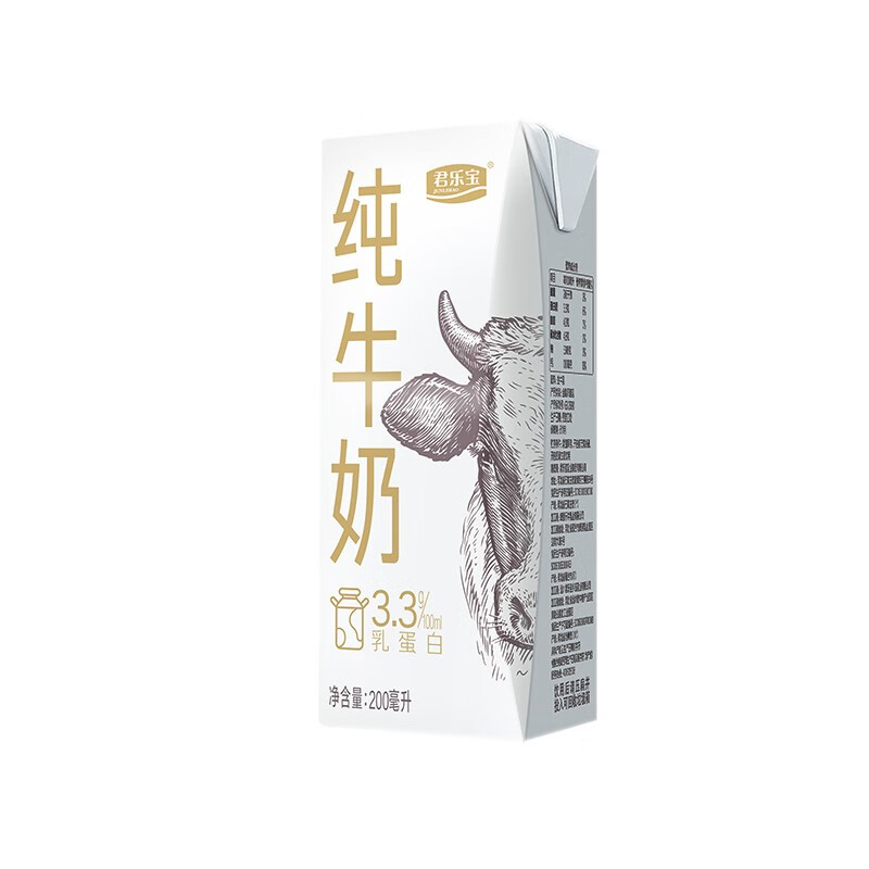 君乐宝(JUNLEBAO) 优选牧场纯牛奶200ml*12高清大图