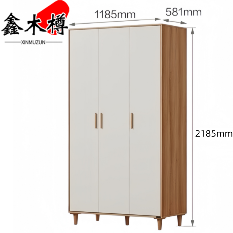 鑫木樽三门衣柜1185mm个高清大图
