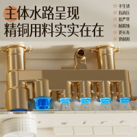 惠达(HUIDA)-TC888系列数显淋浴花洒全套 三功能/四功能/五功能 精铜主体家用增压钢琴键超大置物洗澡花洒套装
