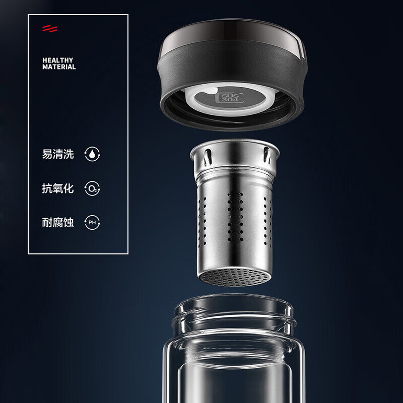 爱仕达 RWB35B5Q时光系列·双层玻璃简约杯高清大图
