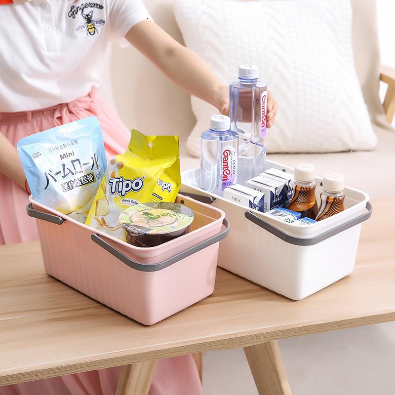 家柏饰(CORATED)洗澡篮子手提浴筐女洗漱用品浴篮大容量洗澡筐宿舍沐浴洗澡蓝高清大图