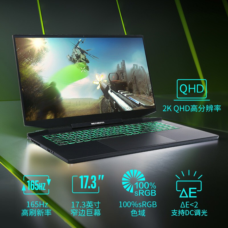 机械革命(MECHREVO)钛钽PLUS 17.3英寸165Hz电竞游戏本笔记本电脑(11代i9-11900H 32G 1T+2T机械 RTX3080 2K支持独显直连)定制