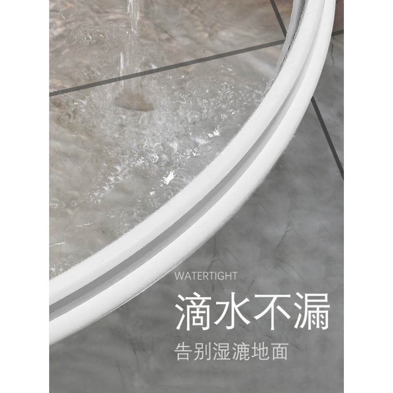 美帮汇浴室浴帘水布加厚霉帘隔断帘卫生间套装免打孔挂帘高清大图