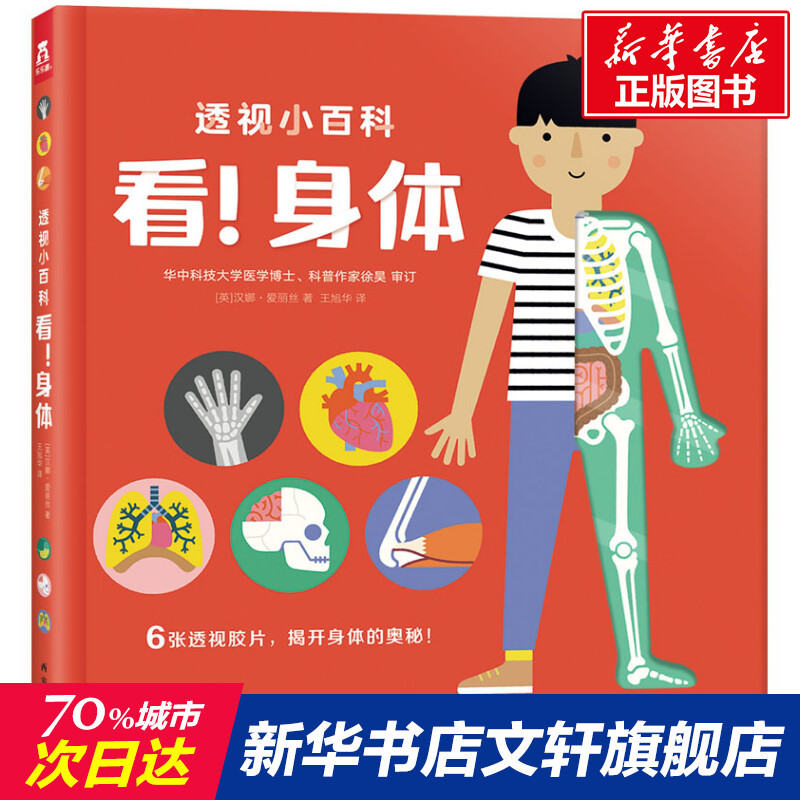 透视小百科 看!身体 [正版]文轩透视小百科看!身体儿童3d立体书科普书籍我们的身体3-6-8岁小学生启蒙认知阅读绘本1