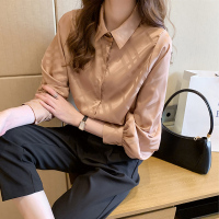 小样传奇 白衬衫女2021春秋款时尚洋气设计感小众上衣宽松长袖衬衣打底衫