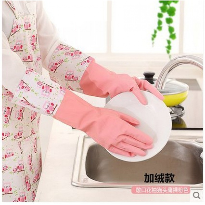 []3双装曼妙橡胶厨房洗碗家居洗衣耐用家务清洁手套