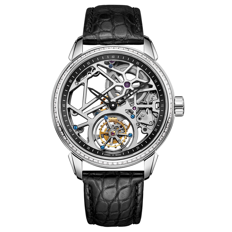 海鸥表(seagull)海鸥陀飞轮腕表 陀飞轮手动机械表 男商务休闲全镂空