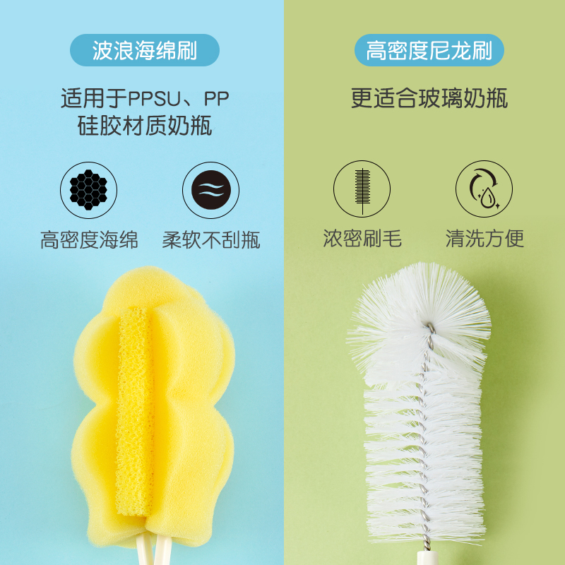 护贝康旋转海绵奶瓶刷