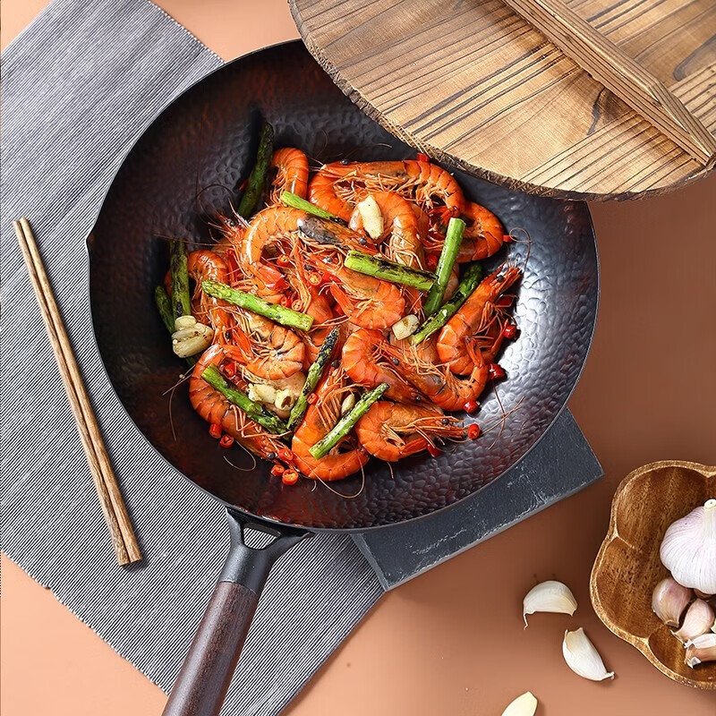 佰造(BAIZAO)卓跃锻纹精铁炒锅BZ-FC501 邮购盒高清大图