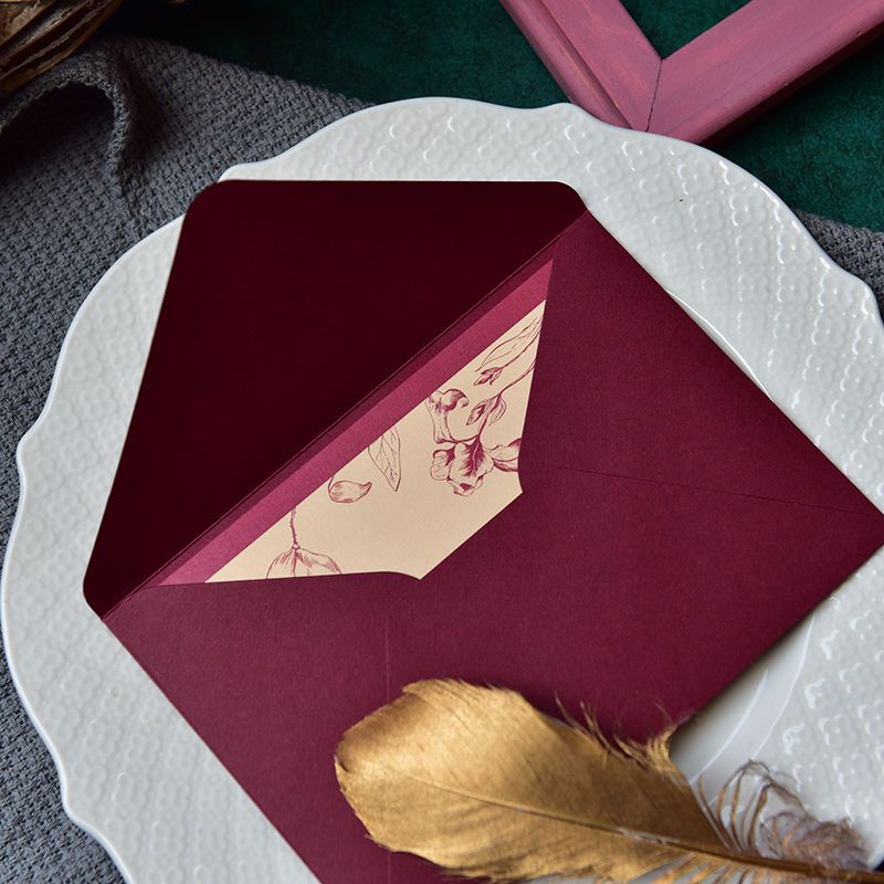 (大红信封) 10份装|蜜糖-新款红色中式请柬 喜帖 请帖 结婚婚礼邀请函