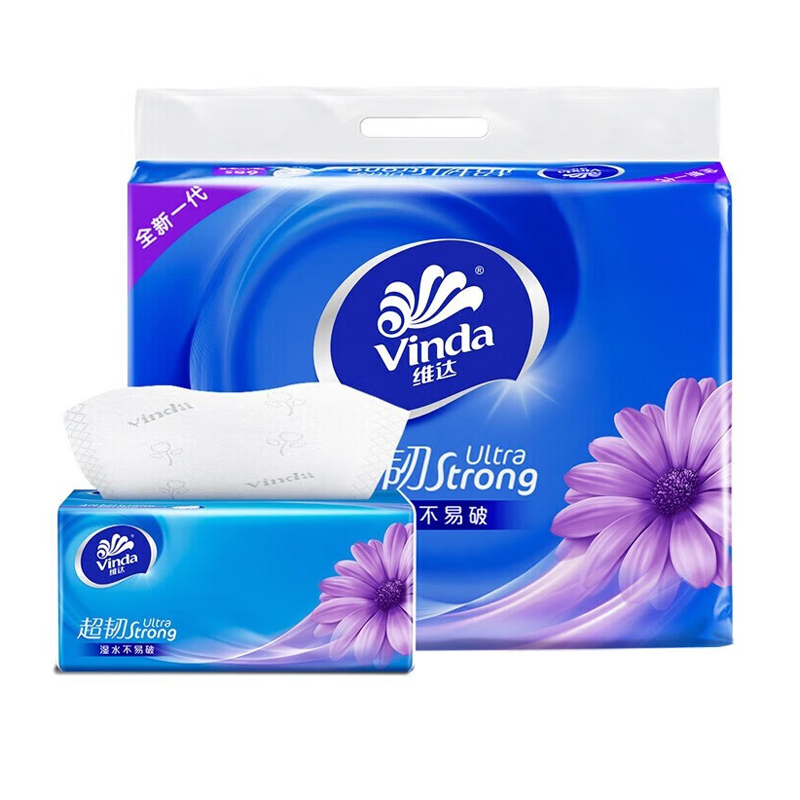 维达(Vinda)- 抽纸3层130抽6包*1提V2239餐巾纸抽取式面巾纸三层纸巾家用面纸高清大图