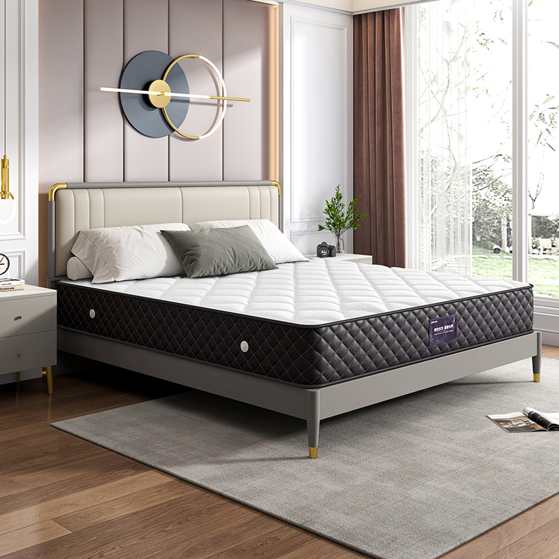 温馨奶油风进口头层牛皮软靠皮床加高衣柜卧室套装高清大图