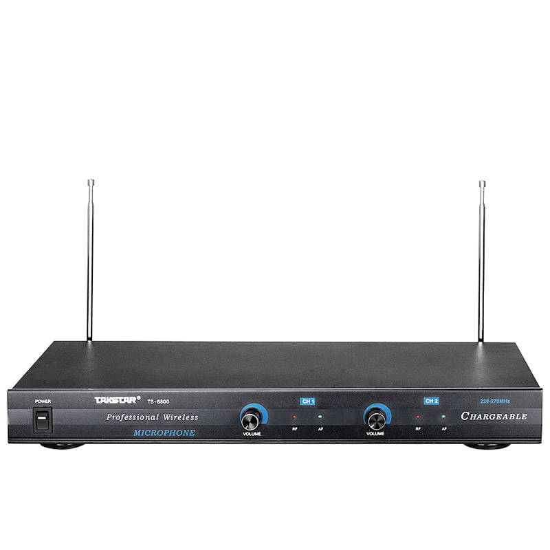 得胜（TAKSTAR）TS-6800一拖二无线话筒 家用会议主持专业演出无线麦克风 K歌舞台演讲手持话筒 充电款带底座