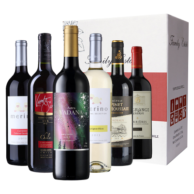 智利进口红酒 6款智利进口葡萄酒整箱组合装 750ml*6瓶