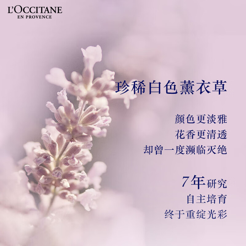 欧舒丹护手霜保湿滋润防干裂白色薰衣草30ml高清大图