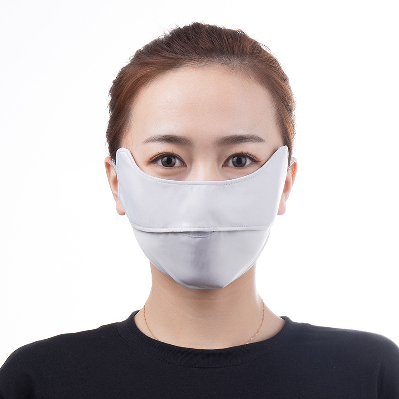 toni冰丝防晒口罩女夏季薄款透气遮阳全脸护眼角脸罩开车防紫外线面罩