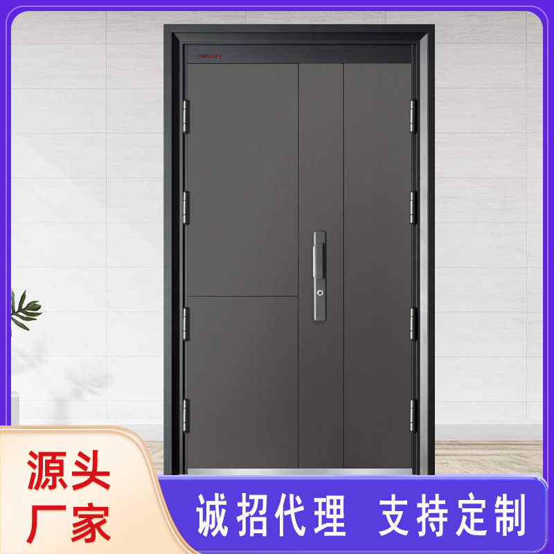 防盗门厂家甲级防盗门入户门锌合金材料大见光尺寸加工定制
