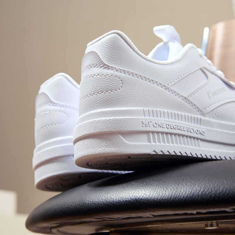 徐艺洋同款丨361°新月小白鞋女鞋空军一号休闲鞋运动鞋透气板鞋高清大图