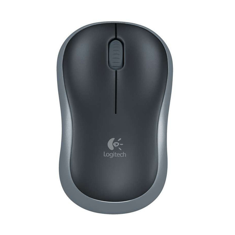 罗技(Logitech)M186无线光学鼠标USB台式机笔记本家用游戏办公通用 灰色