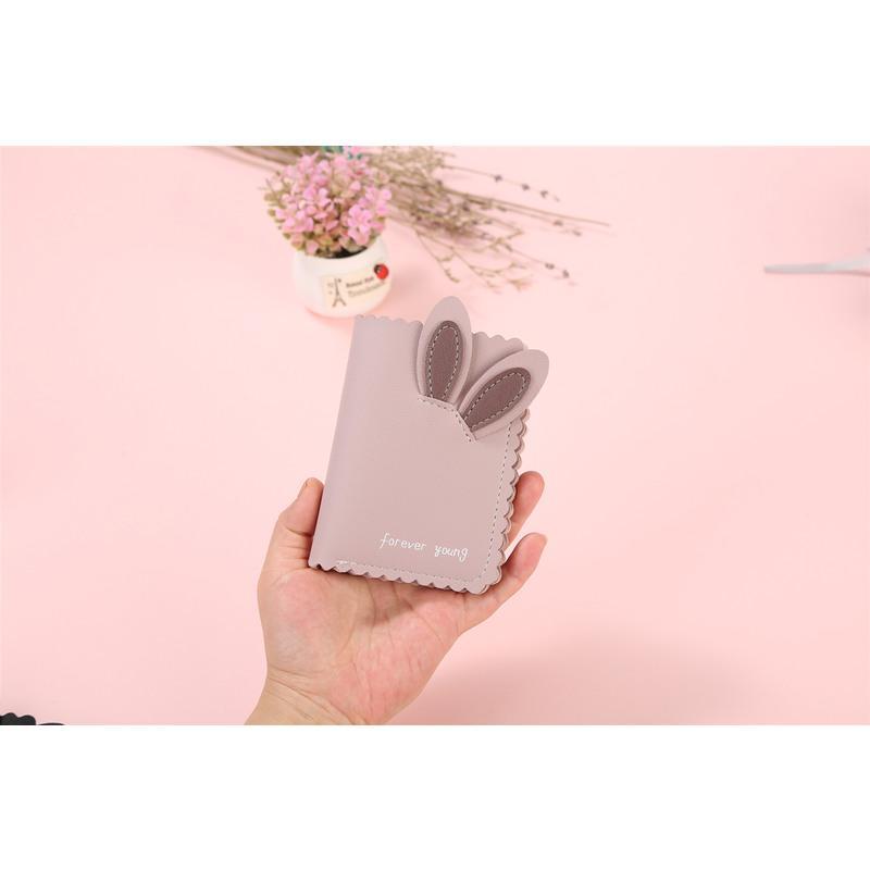 新款韩版钱包女学生短款可爱小清新小巧便携多卡位零钱包卡包ins兔