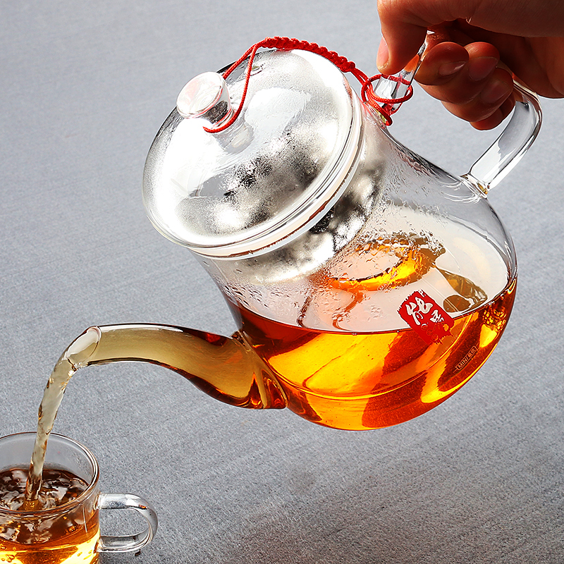 尚帝(shangdi)全玻璃蒸茶壶蒸汽普洱养生茶具煮茶器耐高温 玻璃蒸茶养生壶