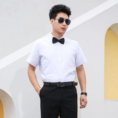伴郎服兄弟装男士衬衫西裤背带套装西式礼服合唱新郎迎亲结婚衣服白色
