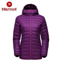 Marmot/土拨鼠款户外防泼水透气女轻量鹅绒羽绒服