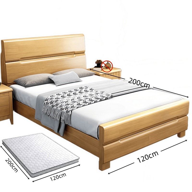 豫龙都单人床+床头柜+床垫1.2m套高清大图