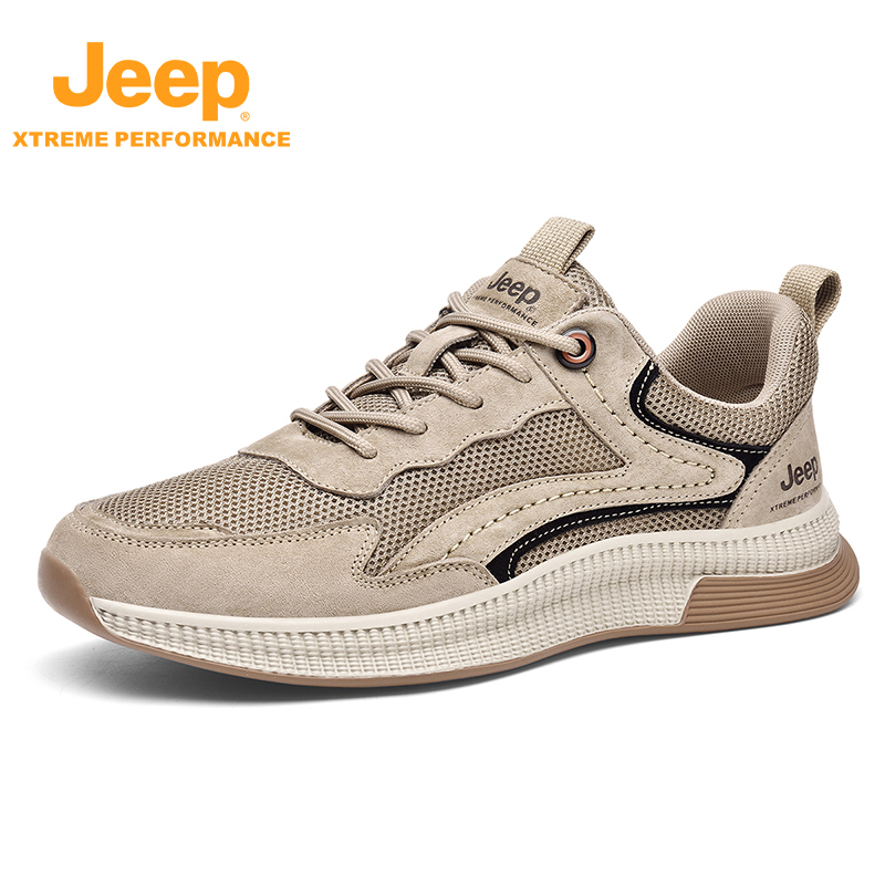 Jeep/吉普夏季新款防滑耐磨登山鞋男士低帮减震运动鞋户外休闲鞋
