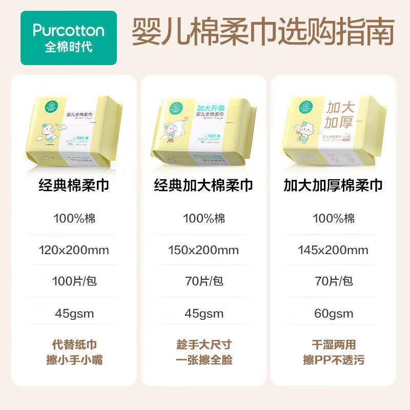 全棉时代婴儿棉柔巾糖果包100片/包 6包/提(单位:提)高清大图