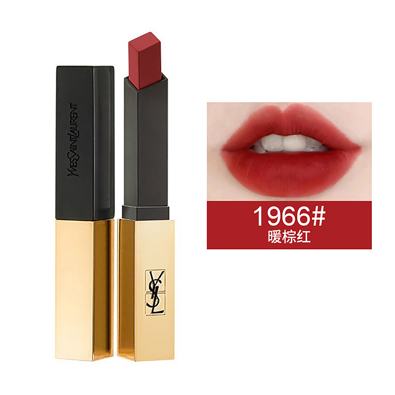 圣罗兰(YSL)新款小金条口红 哑光细管唇膏断货色#1966新色棕红不易掉色气质显白不挑皮2.2g高清大图