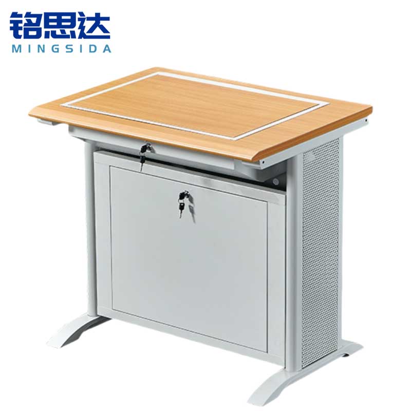 铭思达翻转电脑桌单人位张高清大图
