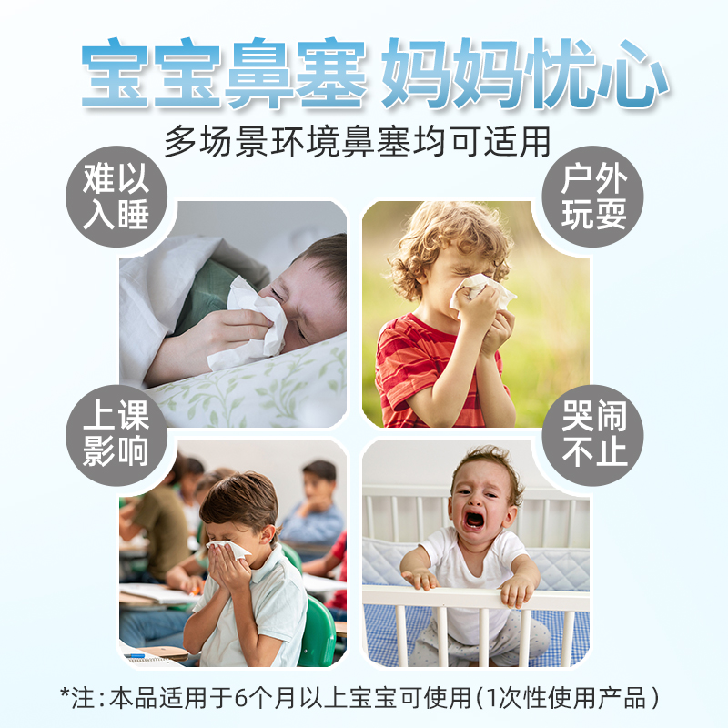 珮氏珮夫人通气鼻贴儿童宝宝鼻通贴成人鼻塞呼吸缓解贴鼻爽贴5片高清大图