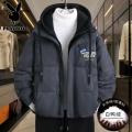 花花公子新款高品质带质检假两件羽绒服男白鸭绒青少年冬季外套男_461_658 2XL（150-185斤） 黑色