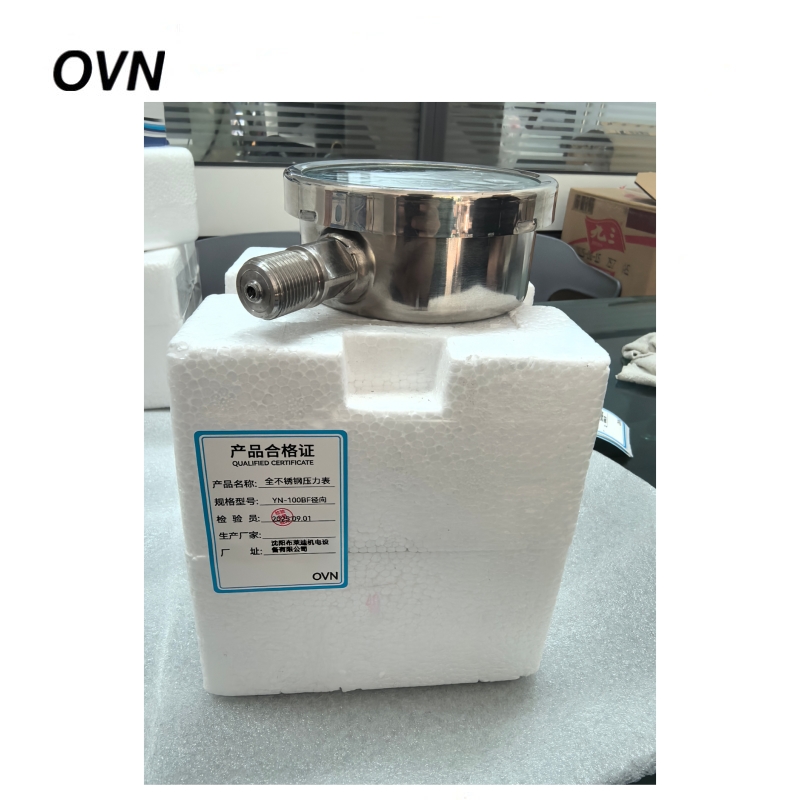 OVN 全不锈钢压力表 Y-100BF径向 块高清大图