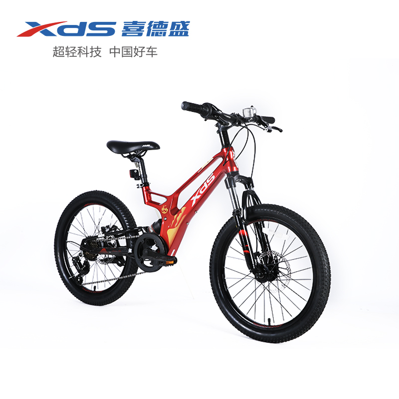 xds喜德盛镁驰20寸镁合金软尾双减震双碟刹男孩女孩青少年儿童山地