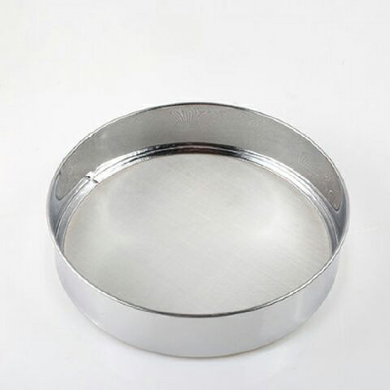 加厚手持不锈钢面粉筛子4060目烘焙工具圆形面粉筛可可粉糖粉筛圆形