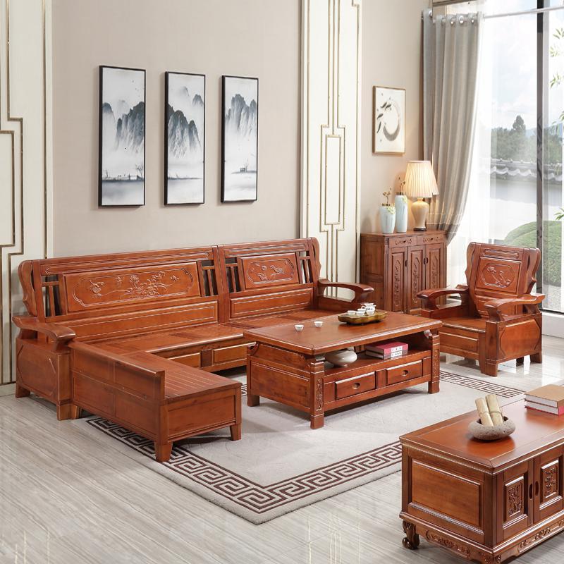 实木沙发组合客厅全实木香樟木新中式现代贵妃转角储物红木家具定制