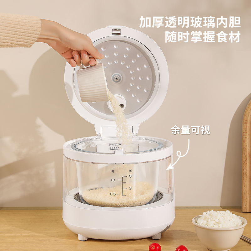 艾青春(AIYOUth) 玻璃无涂层家用电饭煲透明可视饭煲3L电炖锅电饭锅 AI-FB558高清大图