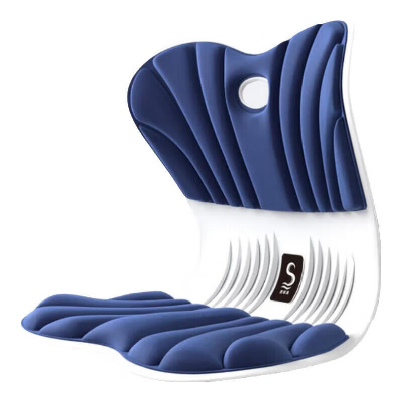 思菲其护腰坐垫超大款护腰久坐神器办公室椅垫支撑腰部升级加大加厚座垫 运动蓝D505