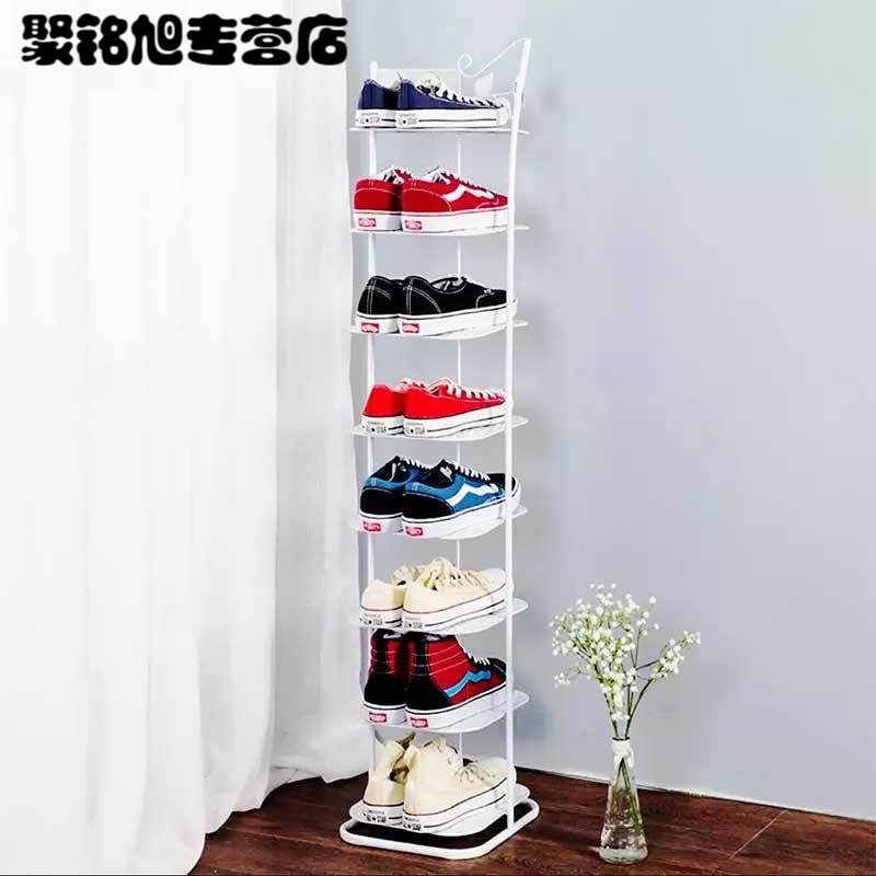 现代纯色创意铁艺鞋架家用多层简易小鞋柜宿舍防尘经济型收纳拖鞋架子简约时尚家居家用生活日用多功能设计收纳用品金属工艺鞋架