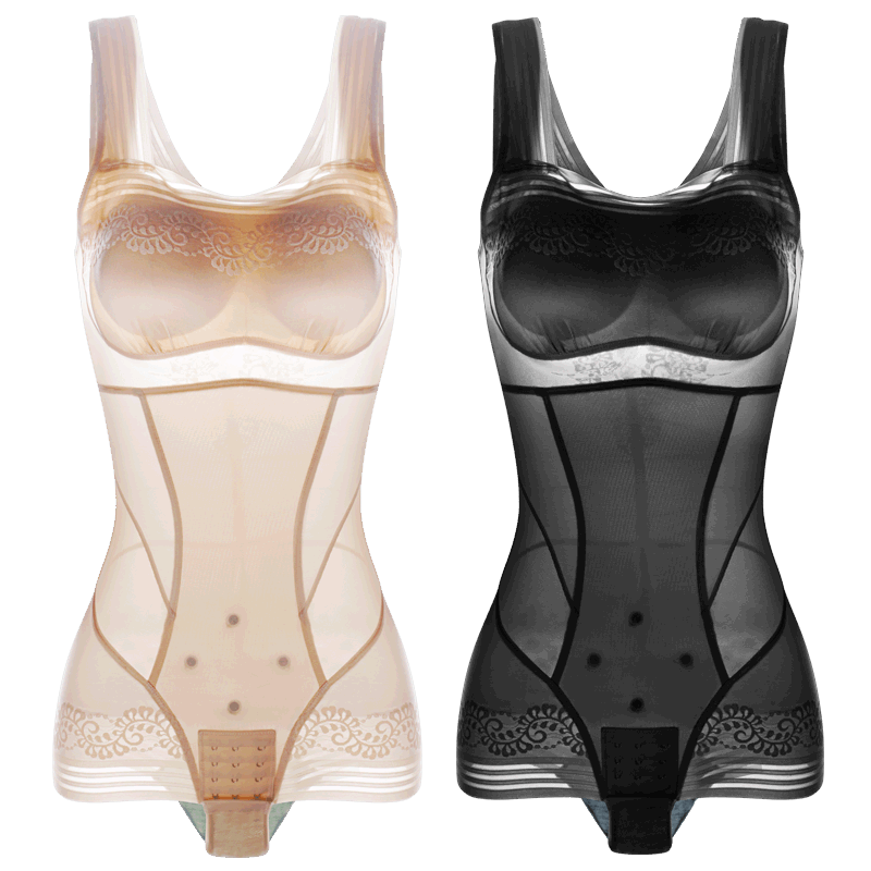 带文胸收腹燃脂连体塑身内衣服女夏季超薄款产后塑形瘦身美体